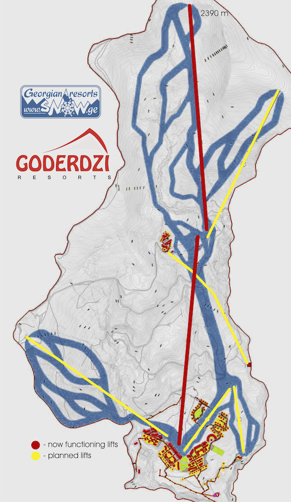 Карта горнолыжный курорт Годердзи, Аджария