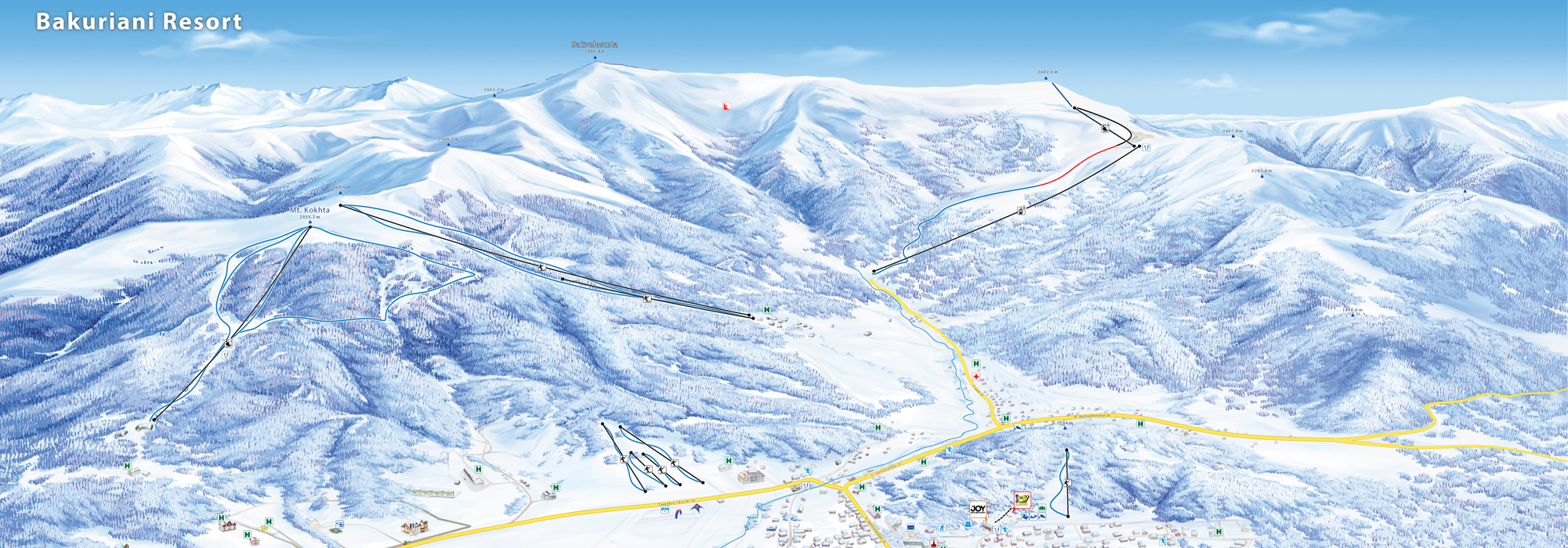 ski karta Bakuriani (Didveli) Piste Map   Georgia   Ski Resorts Piste Maps ski karta